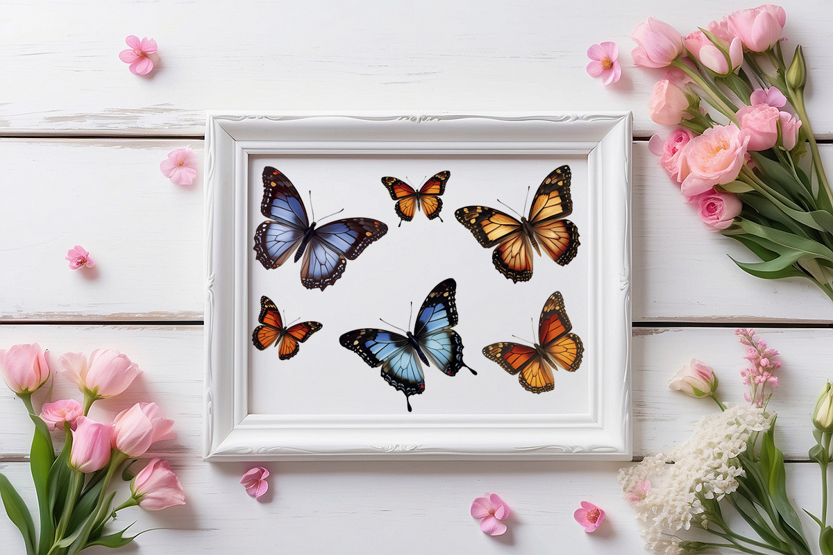 Clipart colorful butterfly, an Animal Illustration by ArtOfSoul (Photo 5 of 6)