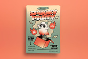 Green Cartoon Spooky Party Flyer, a Flyer Template by graphicook (Thumbnail 2 of 3)
