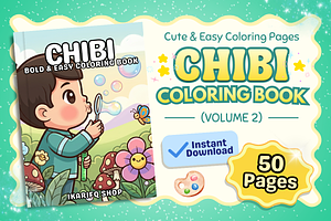 Chibi Printable Coloring Pages, a Person Illustration by ikarifq shop