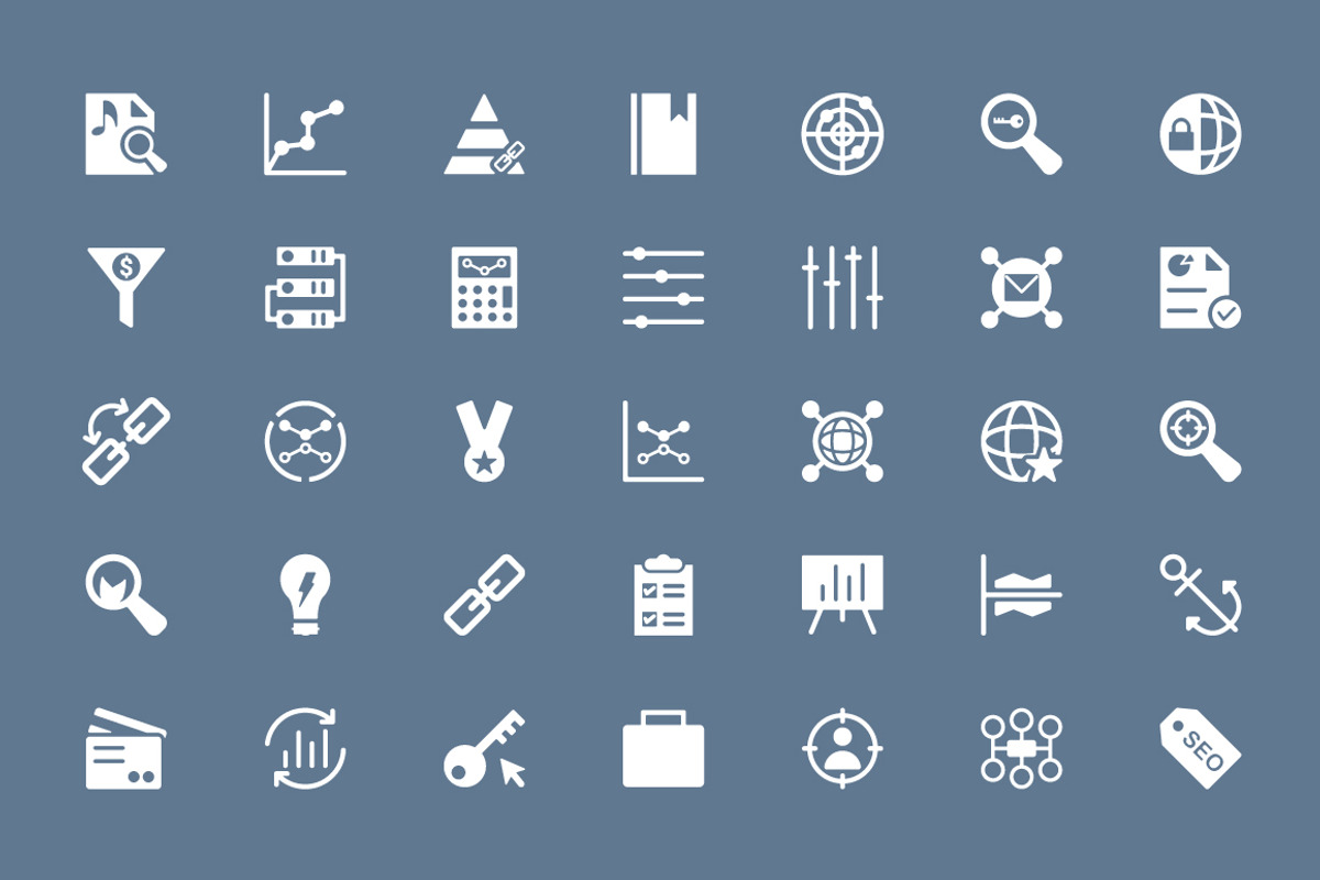 150+ Online Marketing Icons preview 3