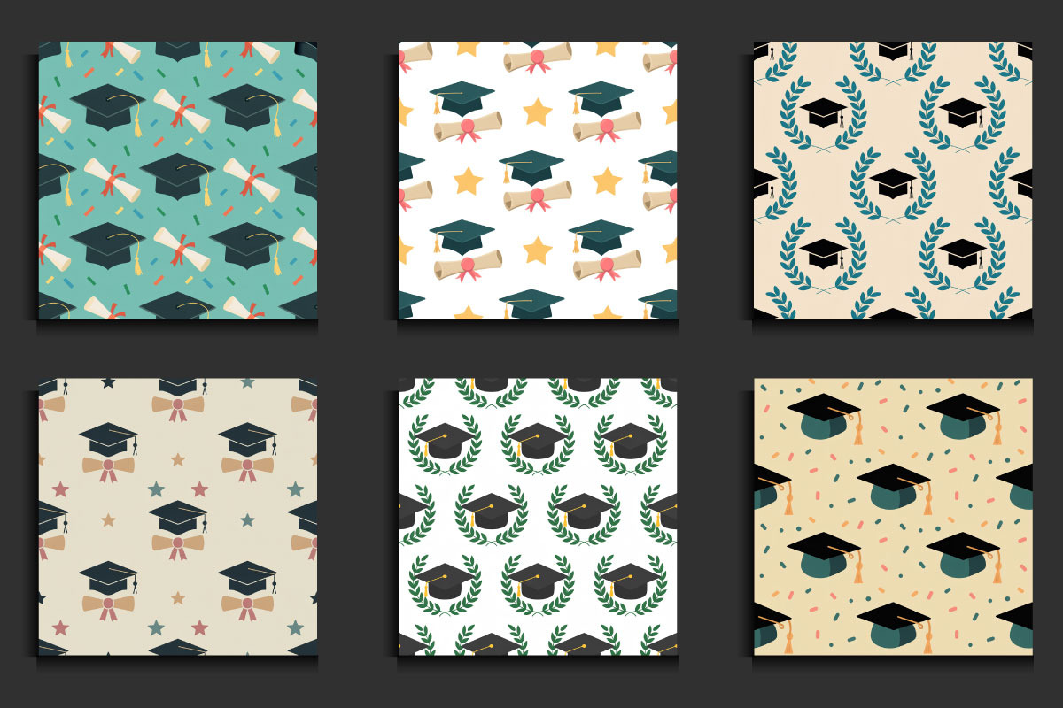 35 Graduation Seamless Patterns, a Pattern Graphic by protabsorkar11 (Photo 4 of 4)