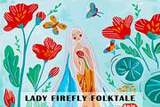 Lady Firefly Folktale, an Illustration by Arie Clares (Thumbnail 7 of 7)