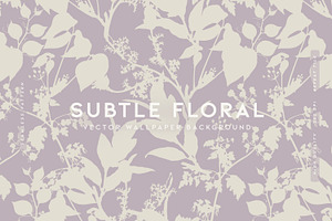 Subtle Floral Vector Pattern