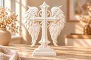 Angel Wings Christian Cross STL, a Scene 3D Model by Layerology (Thumbnail 3 of 3)