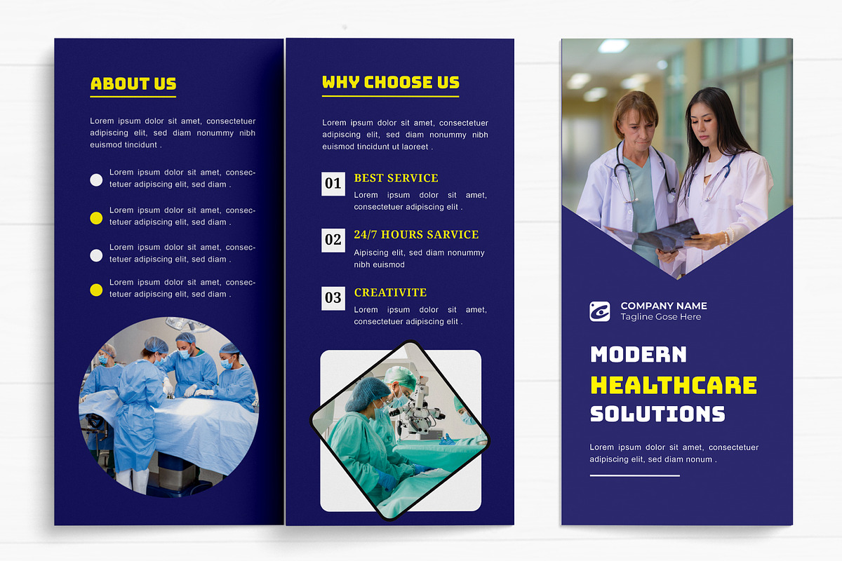 Medical Healthcare Trifold Brochure, a Brochure Template by MightyDesign (Photo 4 of 7)