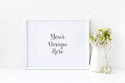 White Frame Mockup Bundle Set of 10, a Print Template by Marsala Digital (Thumbnail 9 of 11)