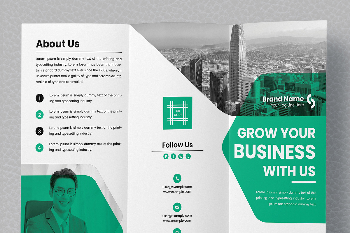 Tri- fold business brochure, a Brochure Template by MightyDesign (Photo 1 of 7)
