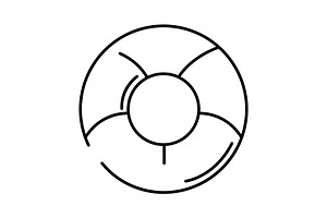 Illustration of swimming ring., an Object Illustration by incomible