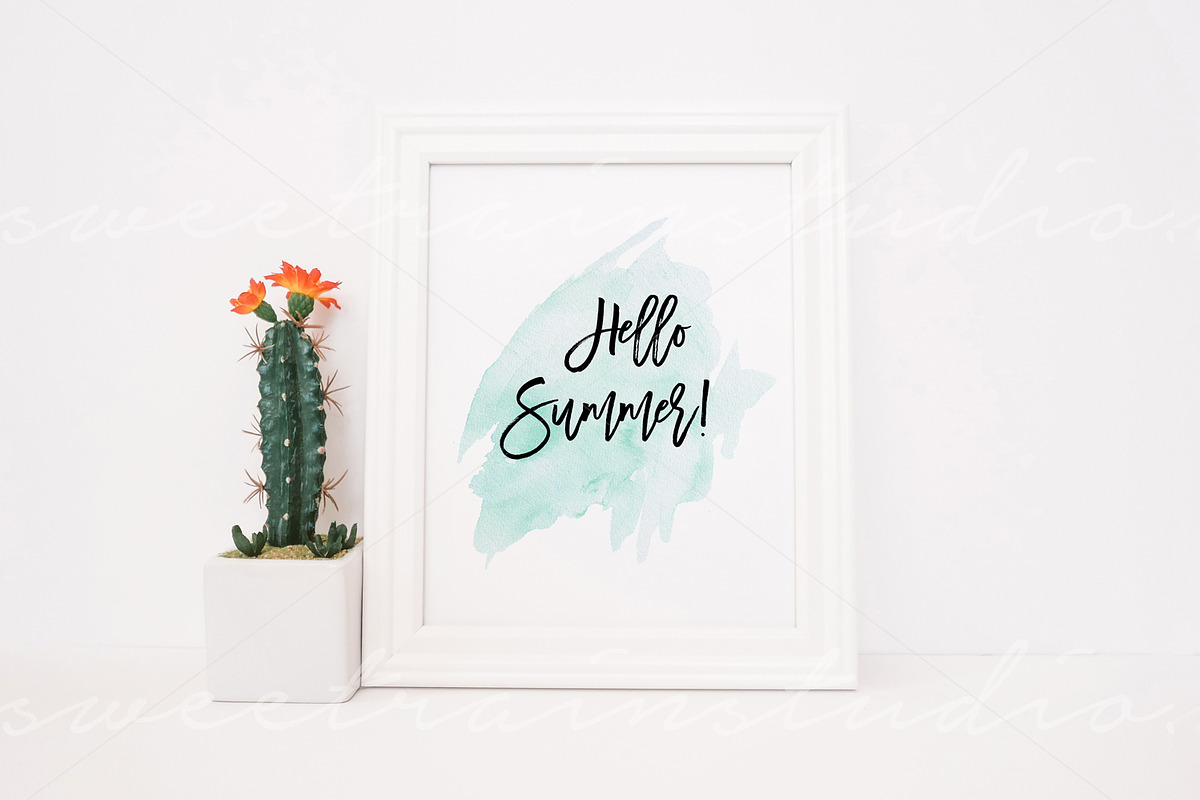 8x10 Portrait White Frame Mock up, a Print Template by Sweet Rain Studios (Photo 2 of 2)