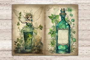 Absinthe Junk Journal Pages