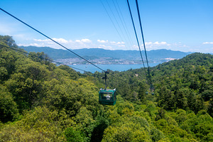 Miyajima ropeway above Mount Misen on Miyajimaa Island, Hiroshim, a Nature Photo by GoodGoods