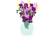Bouquet of irises, tulips freesias, an Illustration by Orangepencil (Thumbnail 6 of 9)