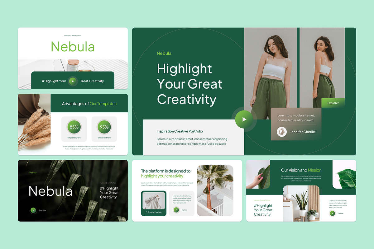 Creative Portfolio Google Slides, a Presentation Template by YossyOneStd (Photo 4 of 6)