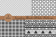BLACK WHITE seamless patterns set, a Pattern Graphic by Futurel (Thumbnail 2 of 4)