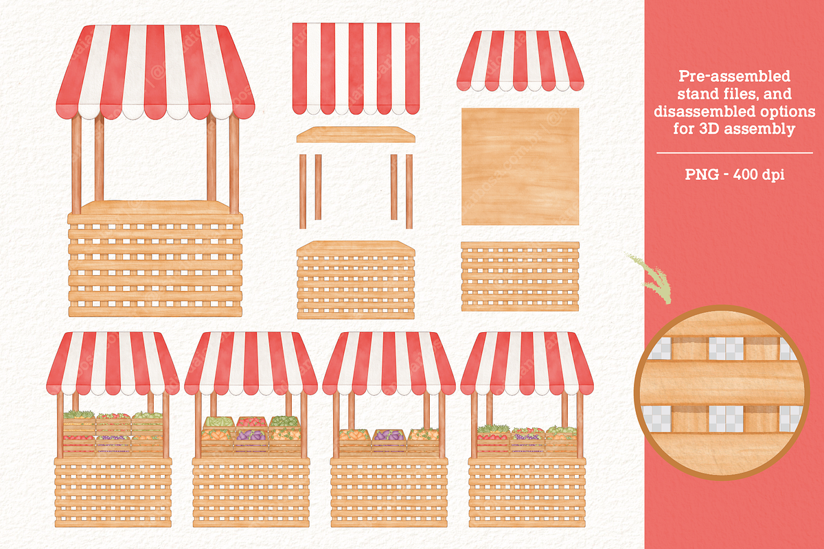 Fruits and Vegetables - Cliparts Set, an Illustration by Estudio Daiane Barbosa (Photo 6 of 10)