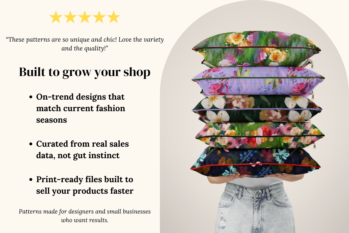 Abstract Blooming Floral Patterns, a Pattern Graphic by Ninterints (Photo 3 of 16)