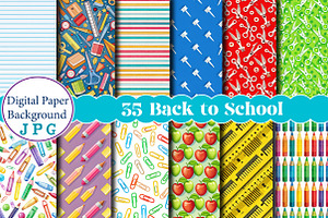 Back to School Digital Paper Digital, a Background Photo by Wow Magic