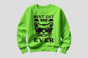Best Cat Dad Ever Shirt Design, a Graphic by Vector Portal