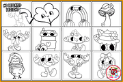 Groovy Autumn Coloring Pages, a Seasonal Illustration by EduEnrich (Thumbnail 3 of 3)