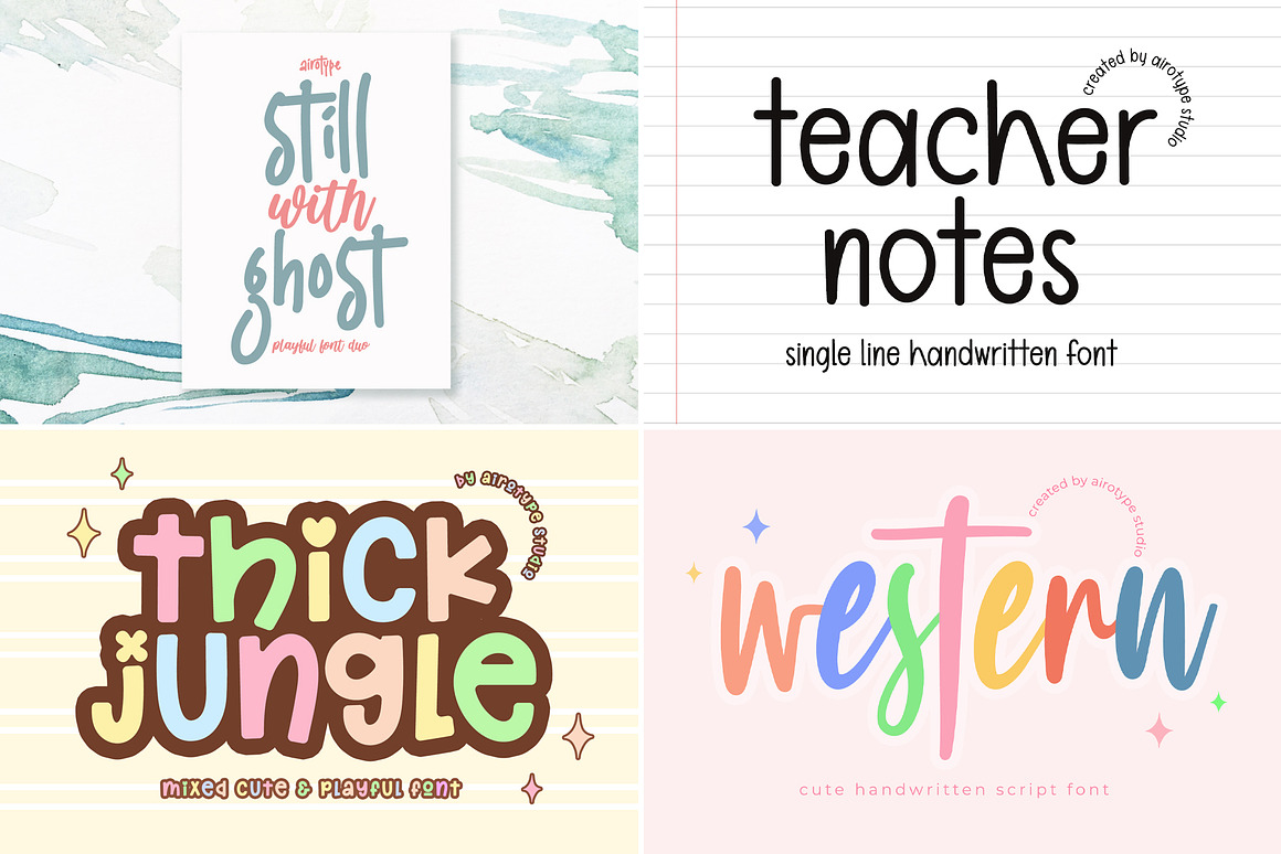 Handwritten Font Bundle | 20 Fonts, a Handwritten Font by Airotype (Photo 6 of 6)