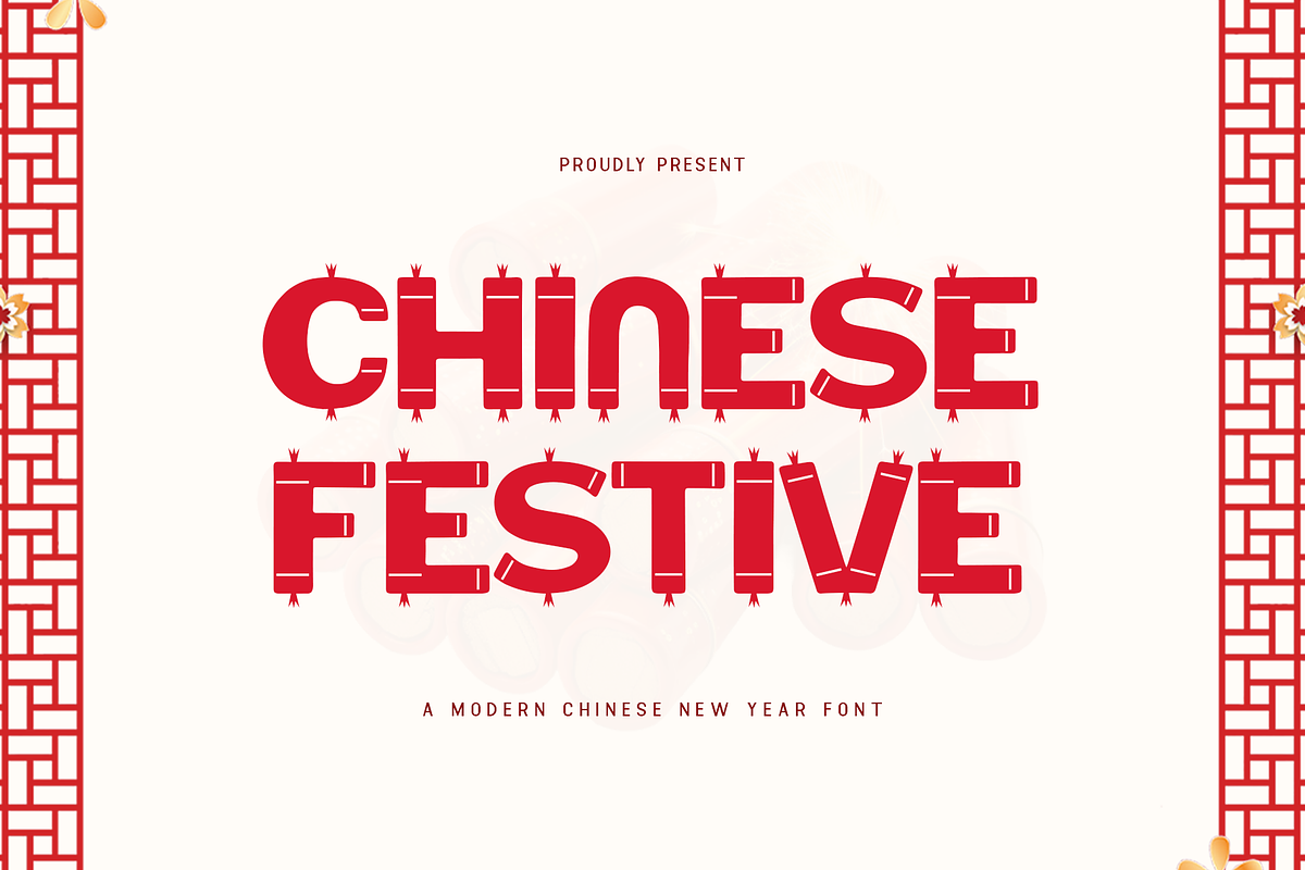 Chinese Festive-Modern Chinese Font, a Sans Serif Font by overlaytemplates (Photo 1 of 5)