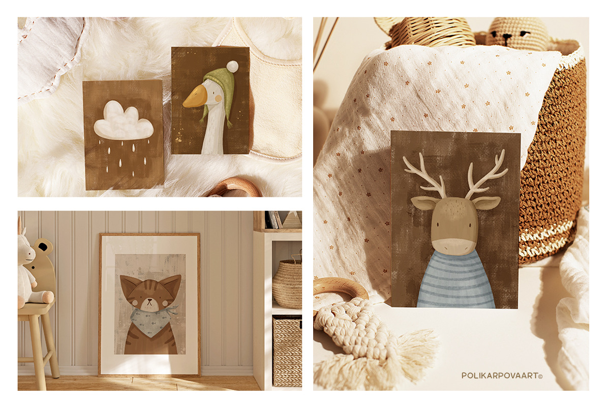 Kids prints - nursery wall art, an Animal Illustration by polikarpovaart (Photo 4 of 9)
