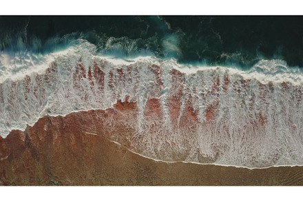 Aerial view of the turquoise water, a Nature Photo by Goinyk