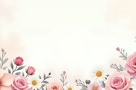 Dreamy Watercolor Floral Background, a Photo by LOGOCREATIVE