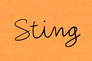 Sting - Handwritten Script Font 