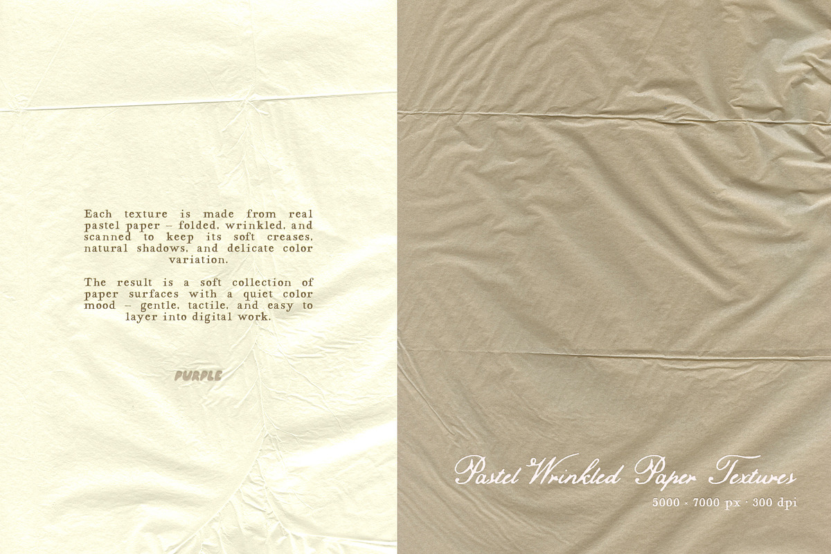 Pastel Wrinkled Paper Textures, a Texture Graphic by Purple (Photo 16 of 18)
