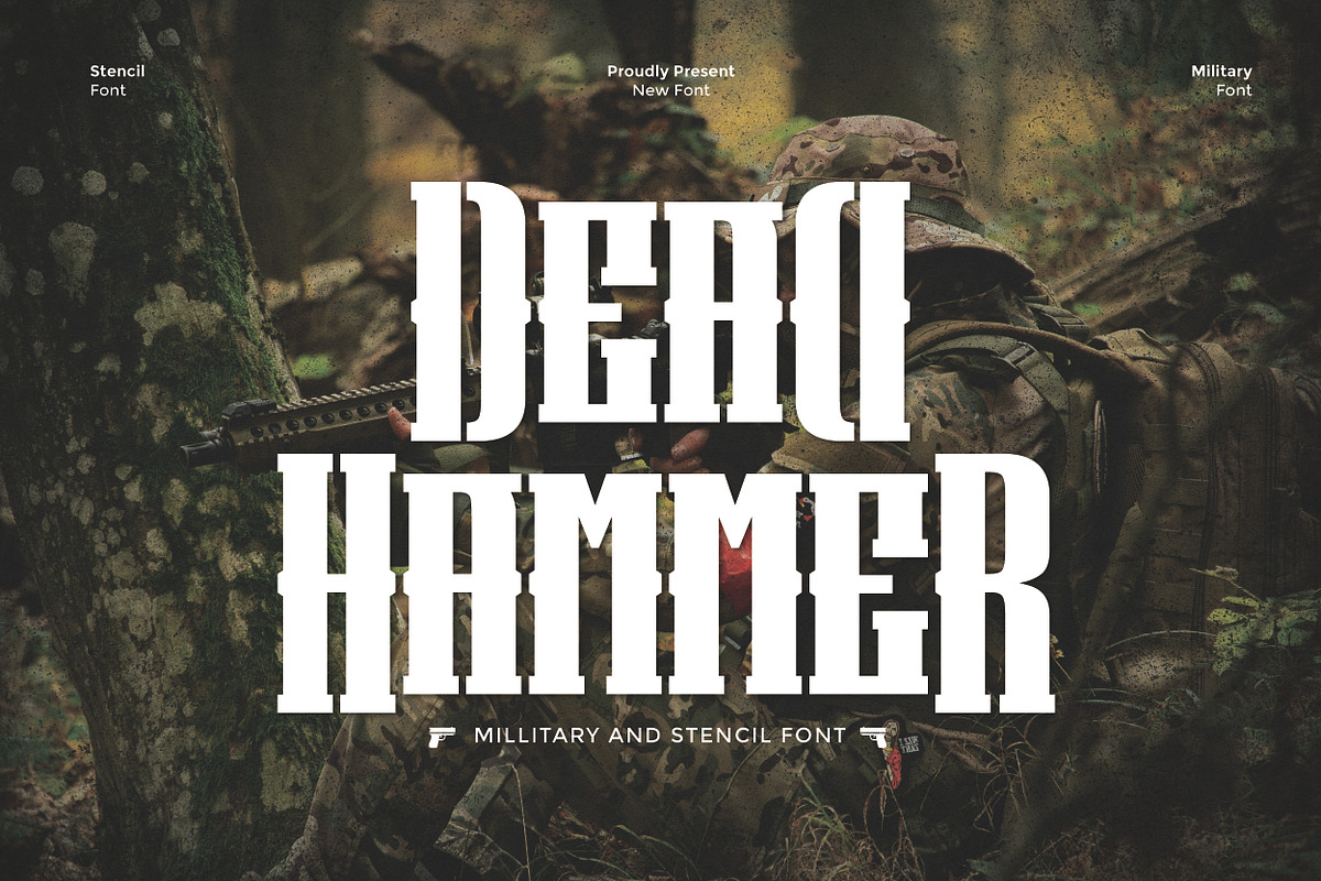 Deadhammer - Millitary Font, a Serif Font by Flawless And Co (Photo 1 of 10)