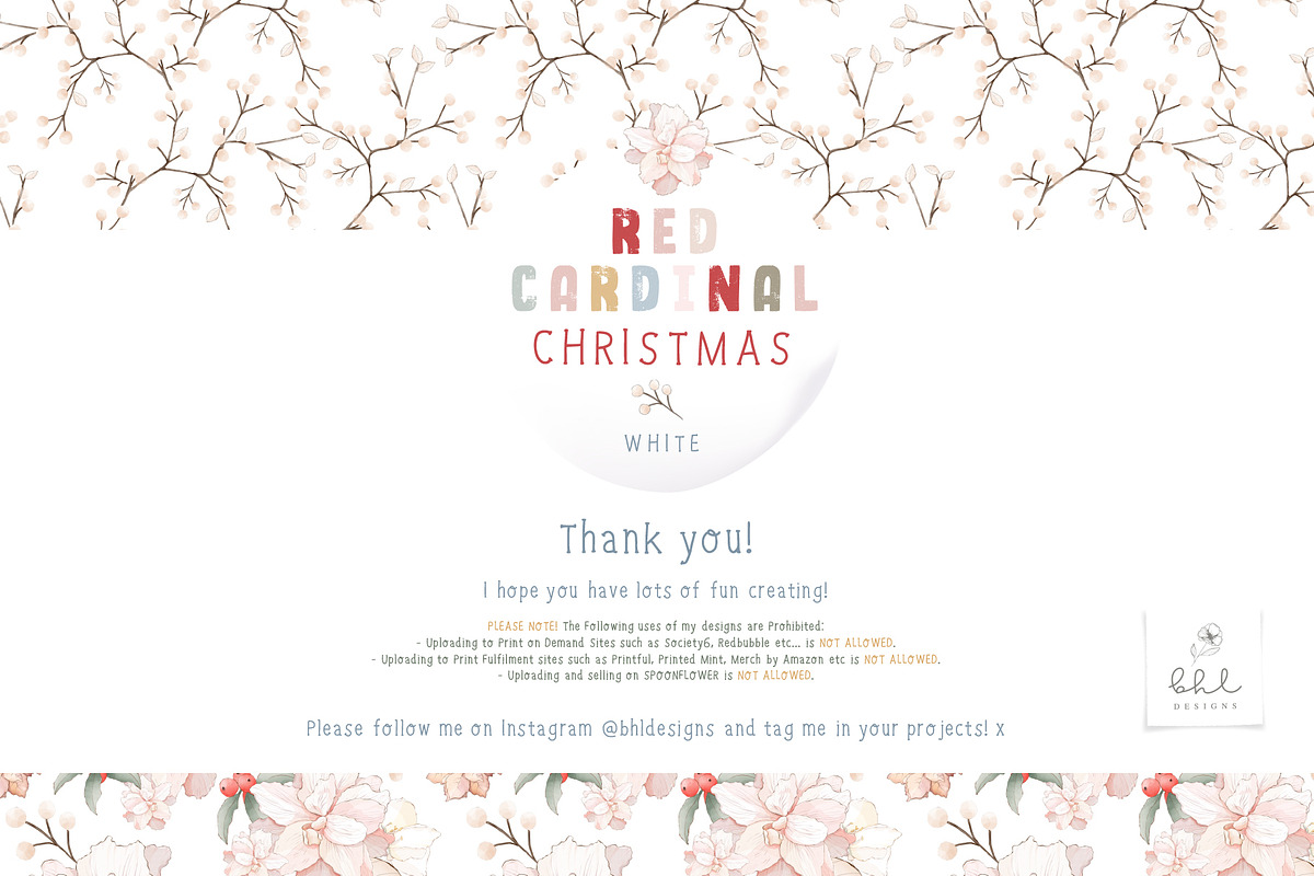 Christmas Seamless Patterns - White, a Pattern Graphic by bhldesigns (Photo 15 of 15)