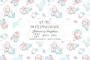 Cute Sleeping Baby Seamless Pattern, a Pattern Graphic by StudioGlouna (Thumbnail 1 of 5)