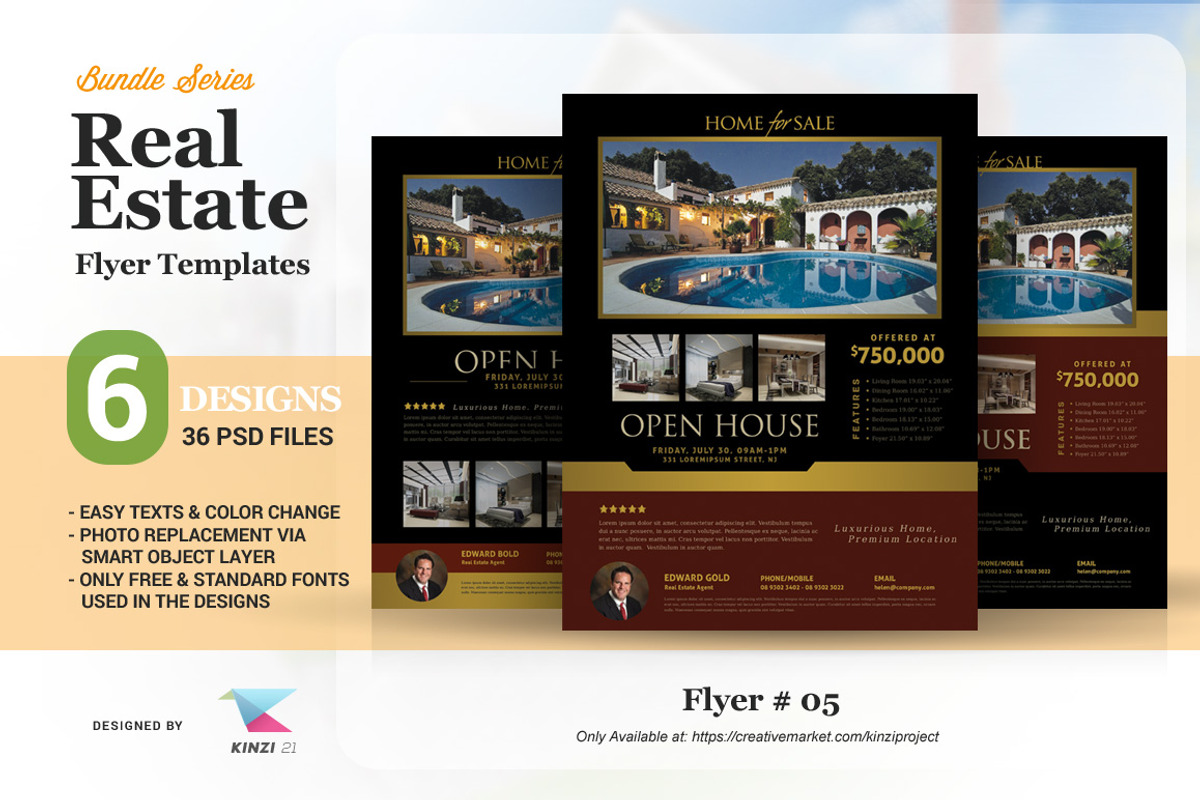 Real Estate Template Bundle-75% OFF, a Flyer Template by kinzi21 (Photo 6 of 7)
