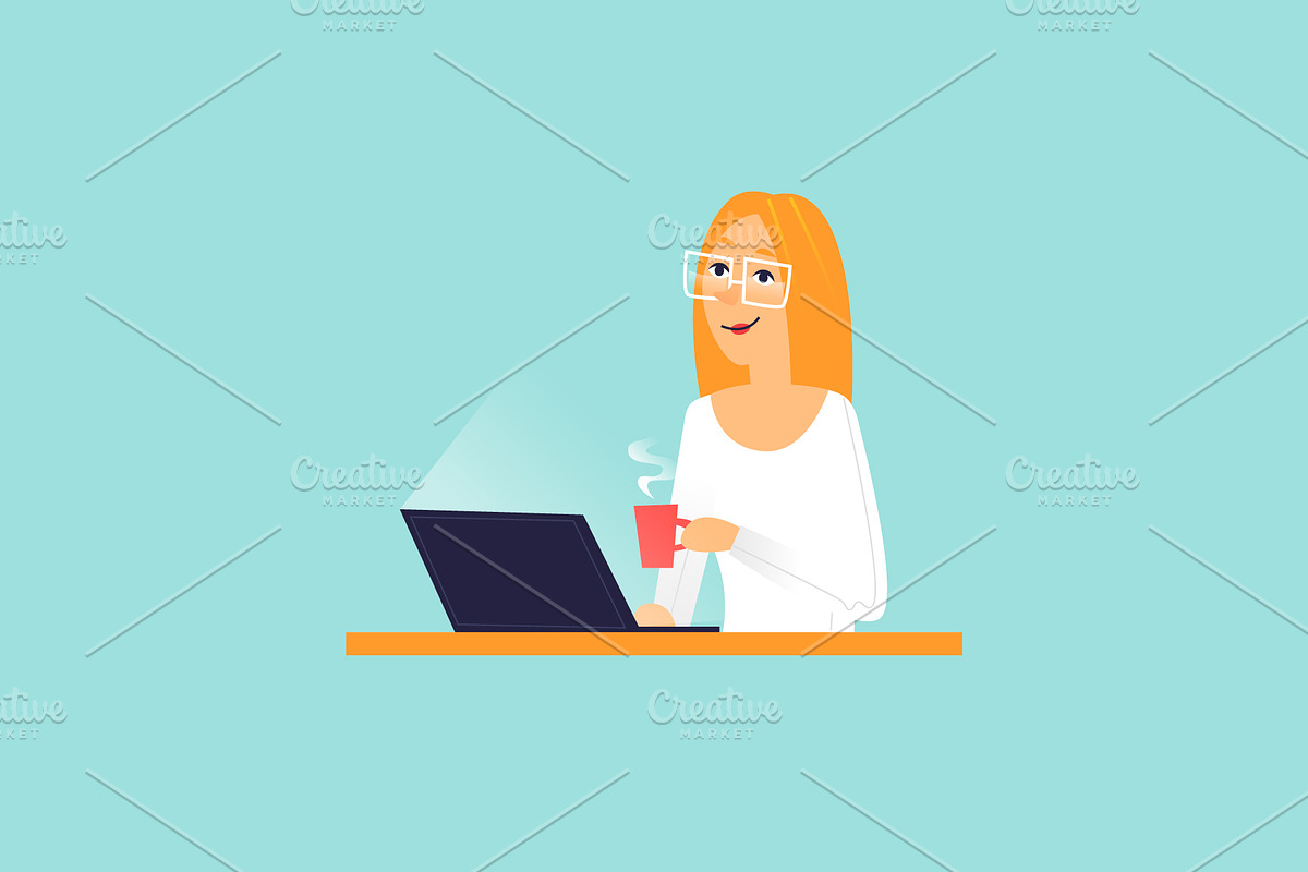 Office life, a Person Illustration by Podis (Photo 9 of 10)