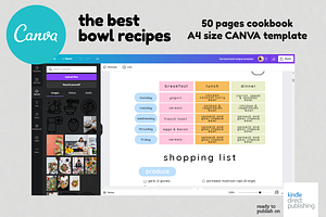 A4 Canva Recipes Cookbook Template