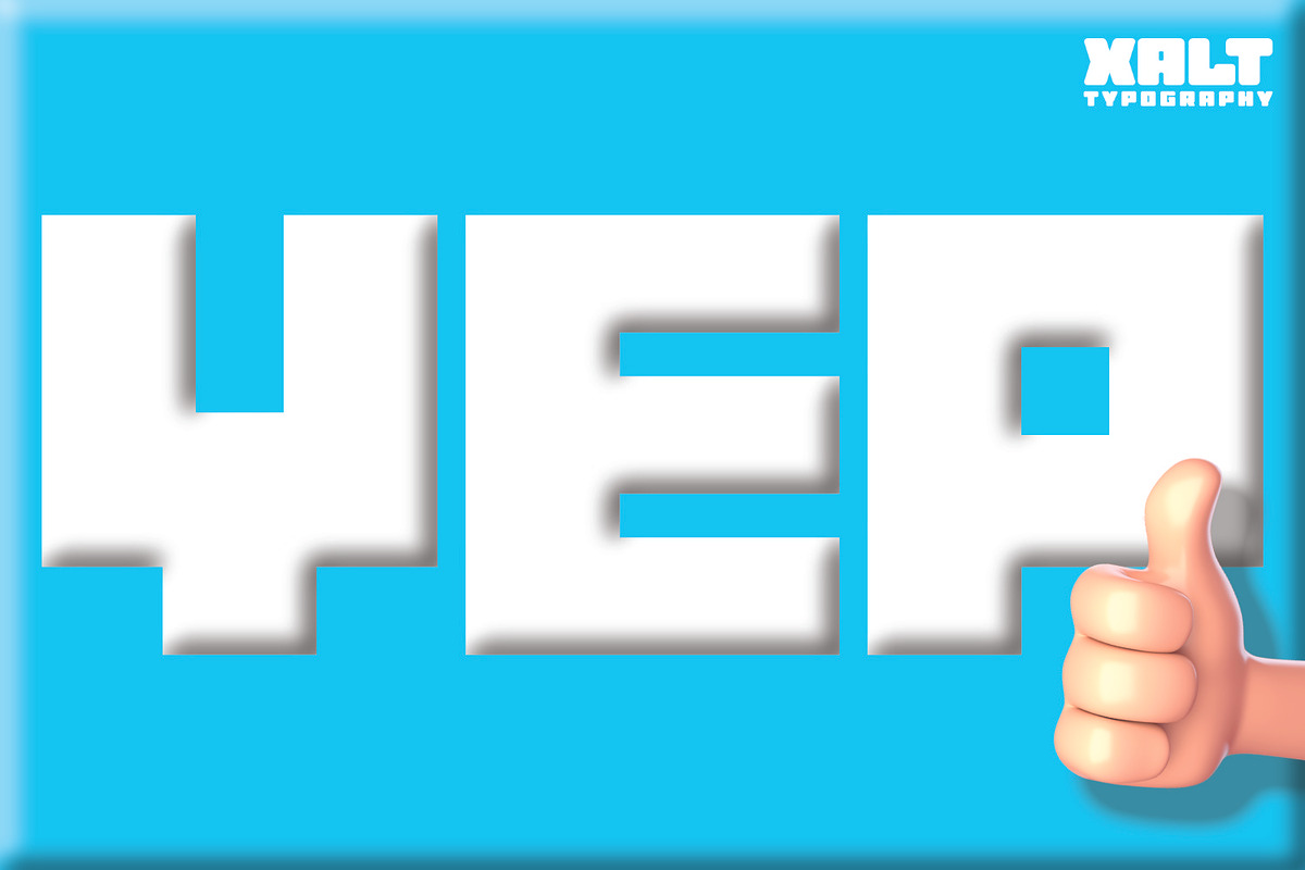 YEP – The Big, Bold Block Font, a Sans Serif Font by XALT Typography (Photo 1 of 6)