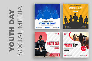 Youth Day Social Media Post, a Social Media Template by nandinigraphics