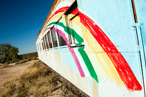 Train with Rainbow, an Abstract Photo by THP Creative