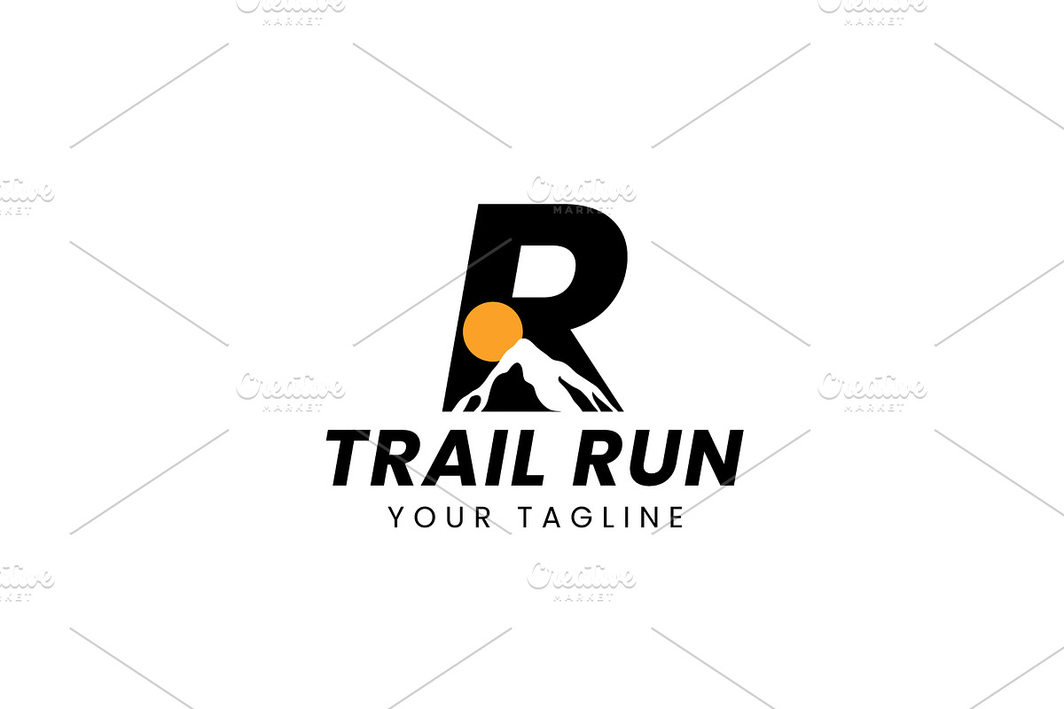 Trail running logo icon illustration, a Branding & Logo Template by Dyn Studio