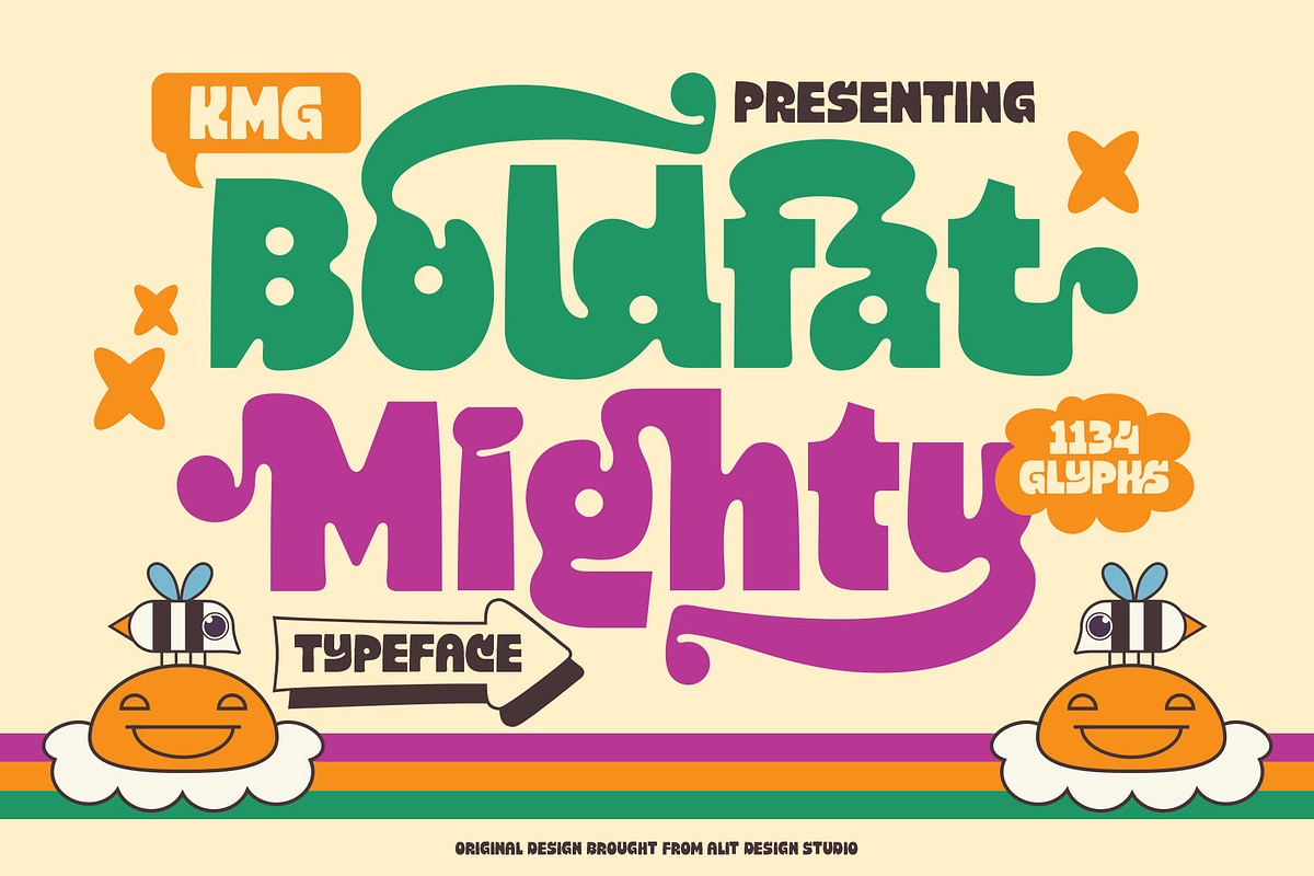 Boldfat Mighty Tyepface, a Sans Serif Font by alit design (Photo 1 of 21)