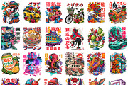 500+ Japanese T-Shirt Designs Bundle, a Decorative Illustration by Selenique Studio (Thumbnail 13 of 16)