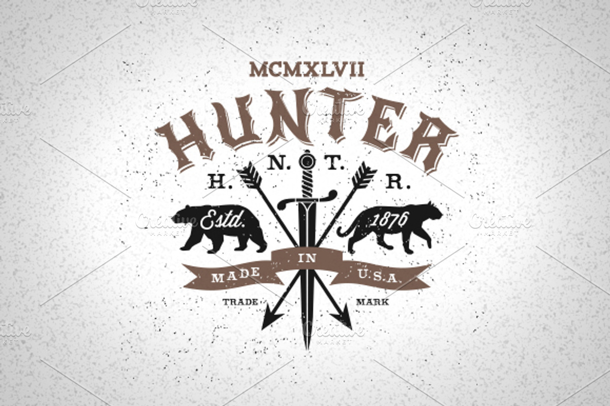 Vintage Label Hunter, a Branding & Logo Template by Ezepov (Photo 1 of 2)