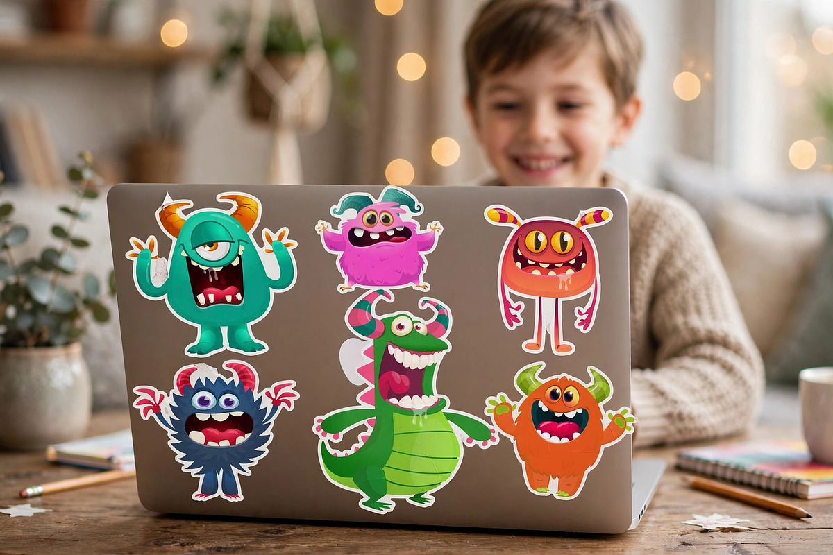 Spooky Crew - 6 Cute Monsters, a Decorative Illustration by D R A W K M A N (Photo 2 of 8)
