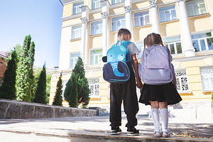 Kids Standing near Their School, a School & Education Photo by Eni_fly