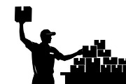 Delivery Driver Silhouette Pack, an Illustration by Amazin_art (Thumbnail 14 of 26)