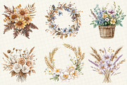Boho Floral Spring Clipart, an Illustration by OK Design (Thumbnail 3 of 4)
