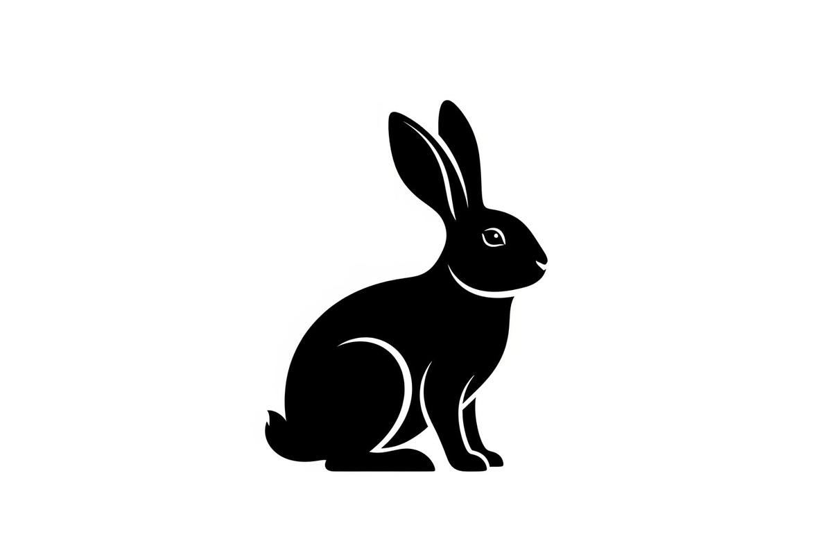 Cute Rabbit Silhouette Vector Bundle, an Illustration by yasushie (Photo 16 of 51)