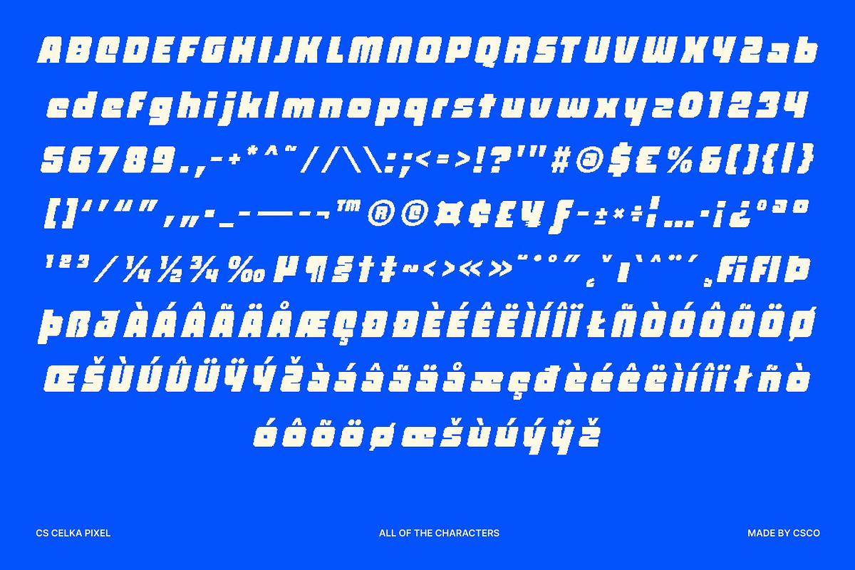 CS Celka Pixel, a Sans Serif Font by Craft Supply Co. (Photo 8 of 8)