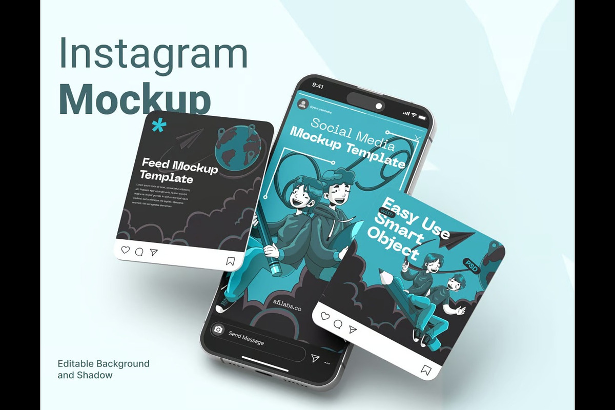 Instagram Mockup, an Advertising Mockup by Se٧enStudio (Photo 2 of 3)